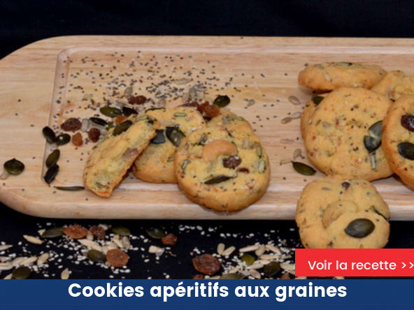 Cookies apéritifs aux graines